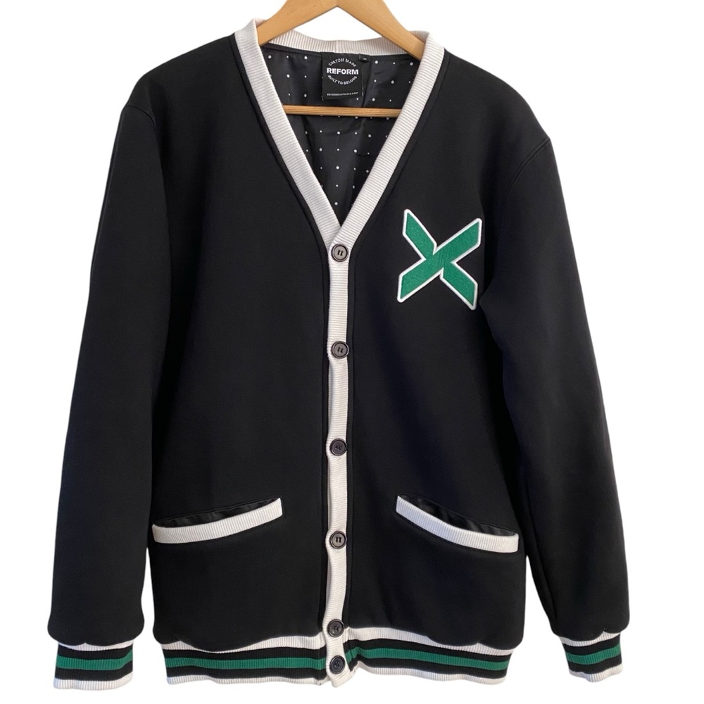 StockX Letterman Sweater Varsity Cardigan Fleece Jacket Employee Issued Medium